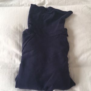 Navy Cowl Neck Sweatshirt